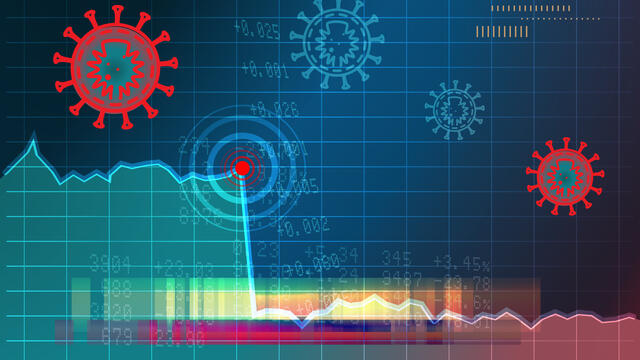 Illustration showing coronavirus affect on business