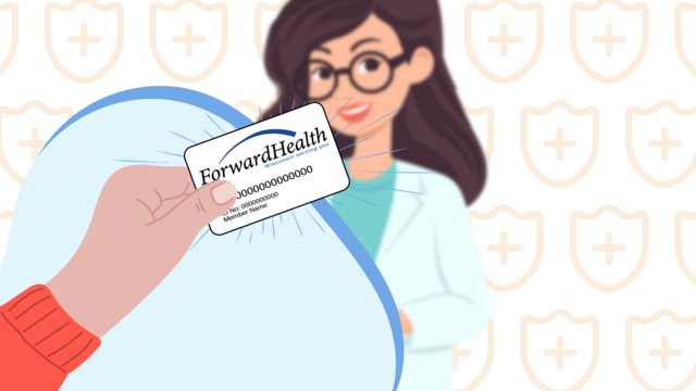 Hand holding ForwardHealth card