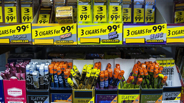 Store display of flavored cigars