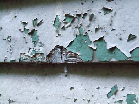 Flaking lead paint