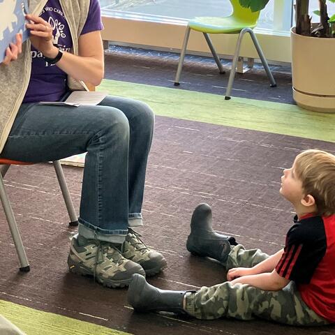Vernon County Birth to 3 ARPA Grant Photo: Child with therapist