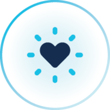Heart inside of circle