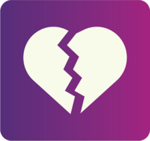 Broken heart icon
