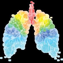 Abstract illustration of a human lung