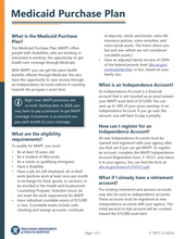 Medicaid Purchase Plan fact sheet