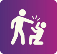 Person hitting another person icon