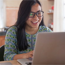 Person on a computer