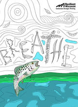 Coloring page with a fish