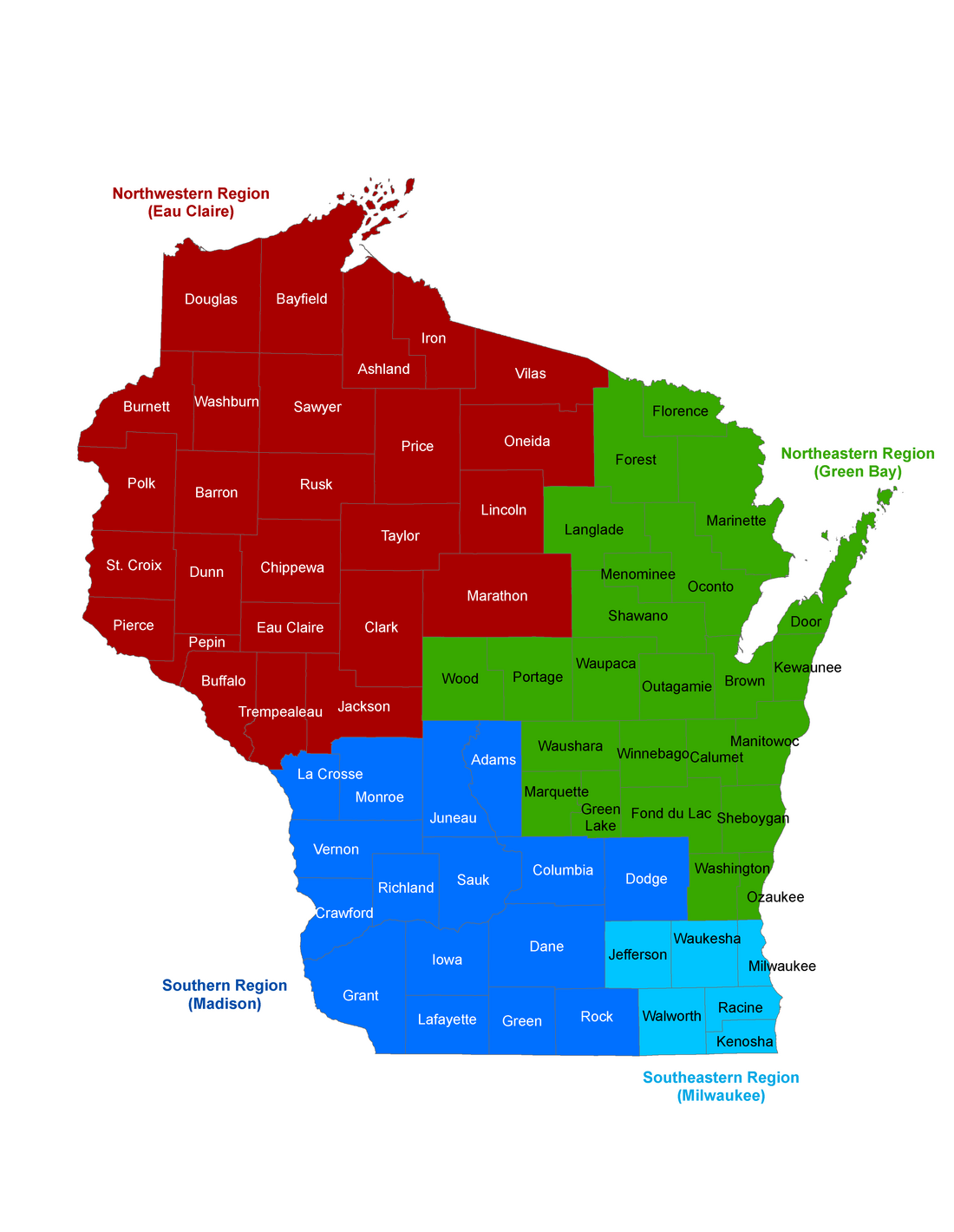 BNHRC regions map