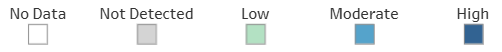 Influence and RSV WastewScreenshot showing Influence and RSV Wastewater Concentration, based on levels: No Data, Not Detected, Low, Moderate or Highater Concentration