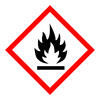 Flammable hazard sign, fire symbol