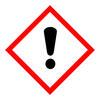 Harmful hazard sign, exclamation symbol